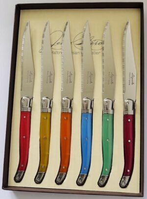 Laguiole Steak Knives S/6 Multi Gift Box