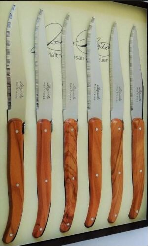 Laguiole Steak Knives x6 Olive