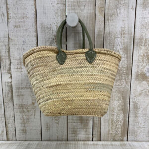 Basket Bag Florentine Olive W/Hand.