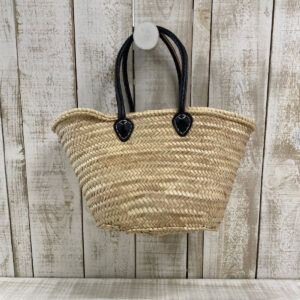 Basket Bag Venecian Charcoal W/Hand.