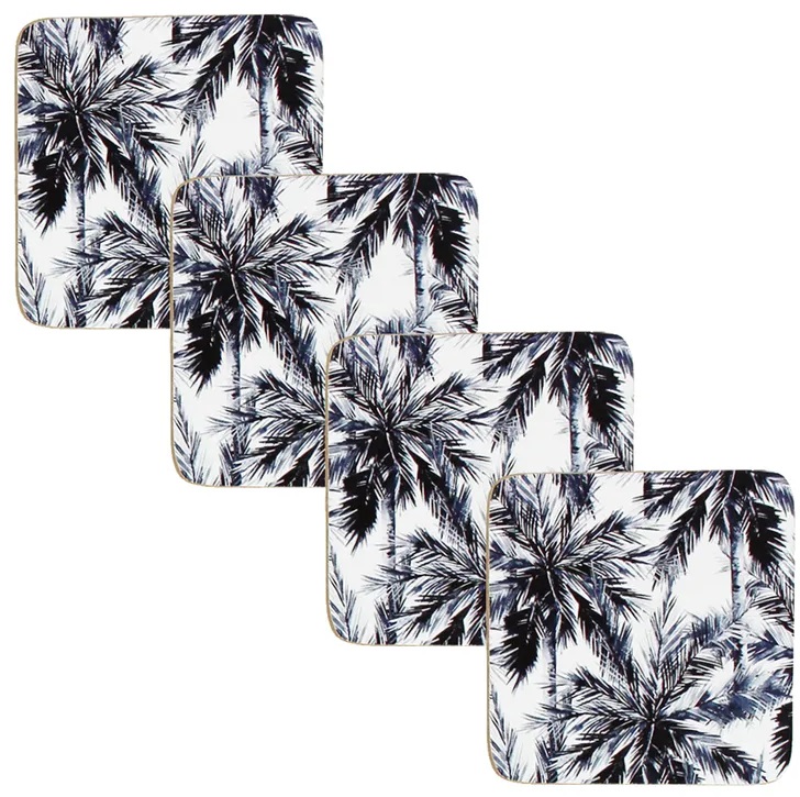 Set 4 Palm Thicket Coasters 10x10cm.jpg Coasters Thicket Palm S/4