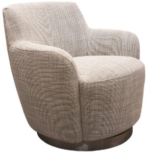 Chair Baxter Logan Swivel Taupe Tweed