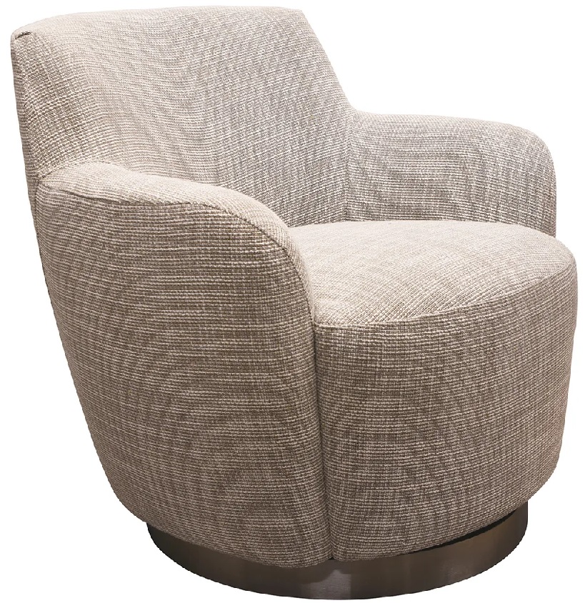 BAXTER Logan Swivel Chair - Taupe Tweed.jpg Chair Baxter Logan Swivel Taupe Tweed