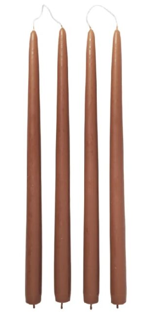 Candle Taper S/4 H28 Terracotta