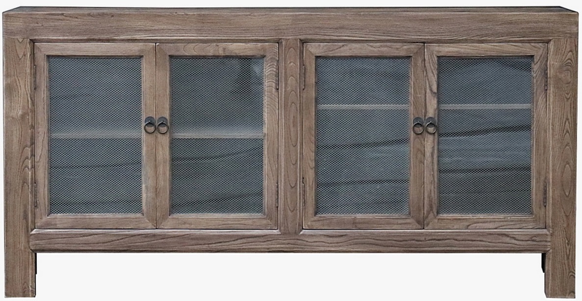BUFFET With CHICKEN WIRE DOORS - OLD ELM.jpg Buffet Elm 4xDoors Wire 190x95x50