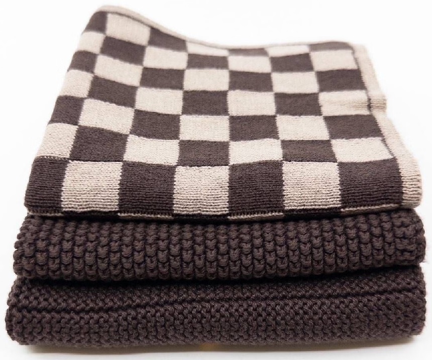 Cloths - Mixed 3pk CHOC CHEQUER EV.jpg Cloths - Mixed 3pk CHOC CHEQUER EV
