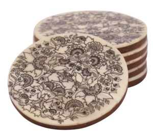 Coasters Floral Bone Set 6