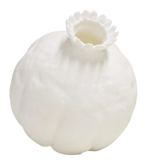 Pomegrante Wide Vase - White.jpg Vase Pomegrante Wide Wte