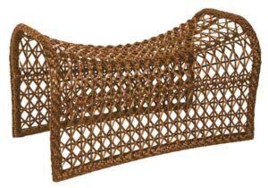 O/Door Foot Stool Wave Nat. Dark