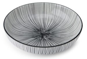 Bowl - Pasta Black Stripe 21cm Mikasa