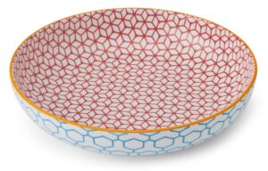 Bowl - Pasta Blue Geometric 21cm Mikasa