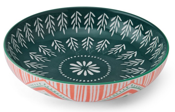 Mikasa Folk Pattern Stoneware Bowl.jpg Bowl - Pasta Mixed Folk 21cm Mikasa