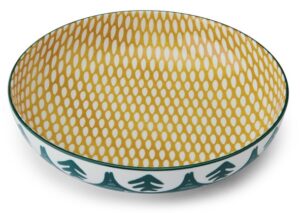 Bowl - Pasta Green Leaf 21cm Mikasa