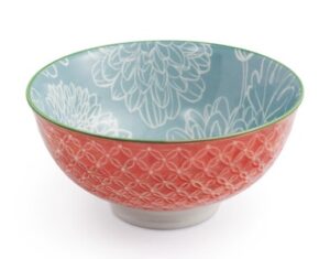 Bowl Nibble Grey Floral 12cm