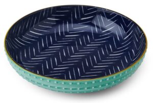 Bowl - Pasta Indigo Chevron 21cm Mikasa