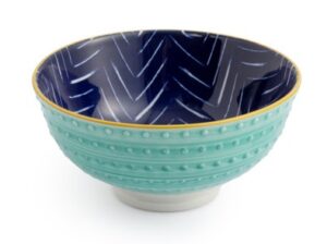 Bowl Nibble Indigo Chevron 12cm