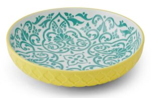 Bowl - Pasta Yellow Blue Geo 21cm Mikasa
